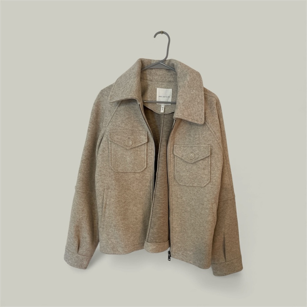 Avec Les Filles Beige Wool Jacket